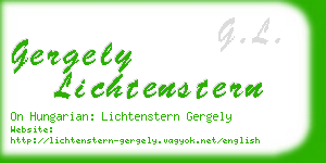 gergely lichtenstern business card